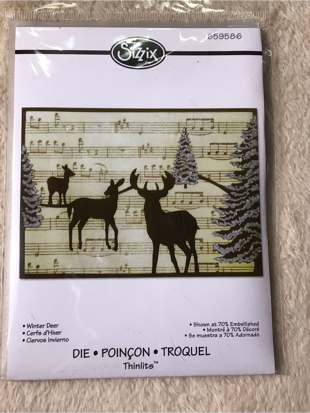 Sizzix Winter Deer Thinlits Die